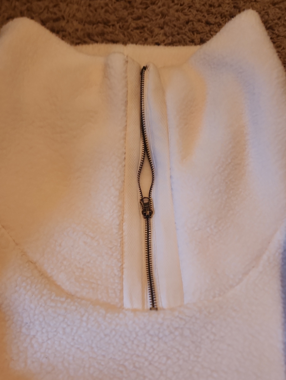 Free People Cozy Crop Half-Zip Sherpa Pullover XL - Picture 5 of 10